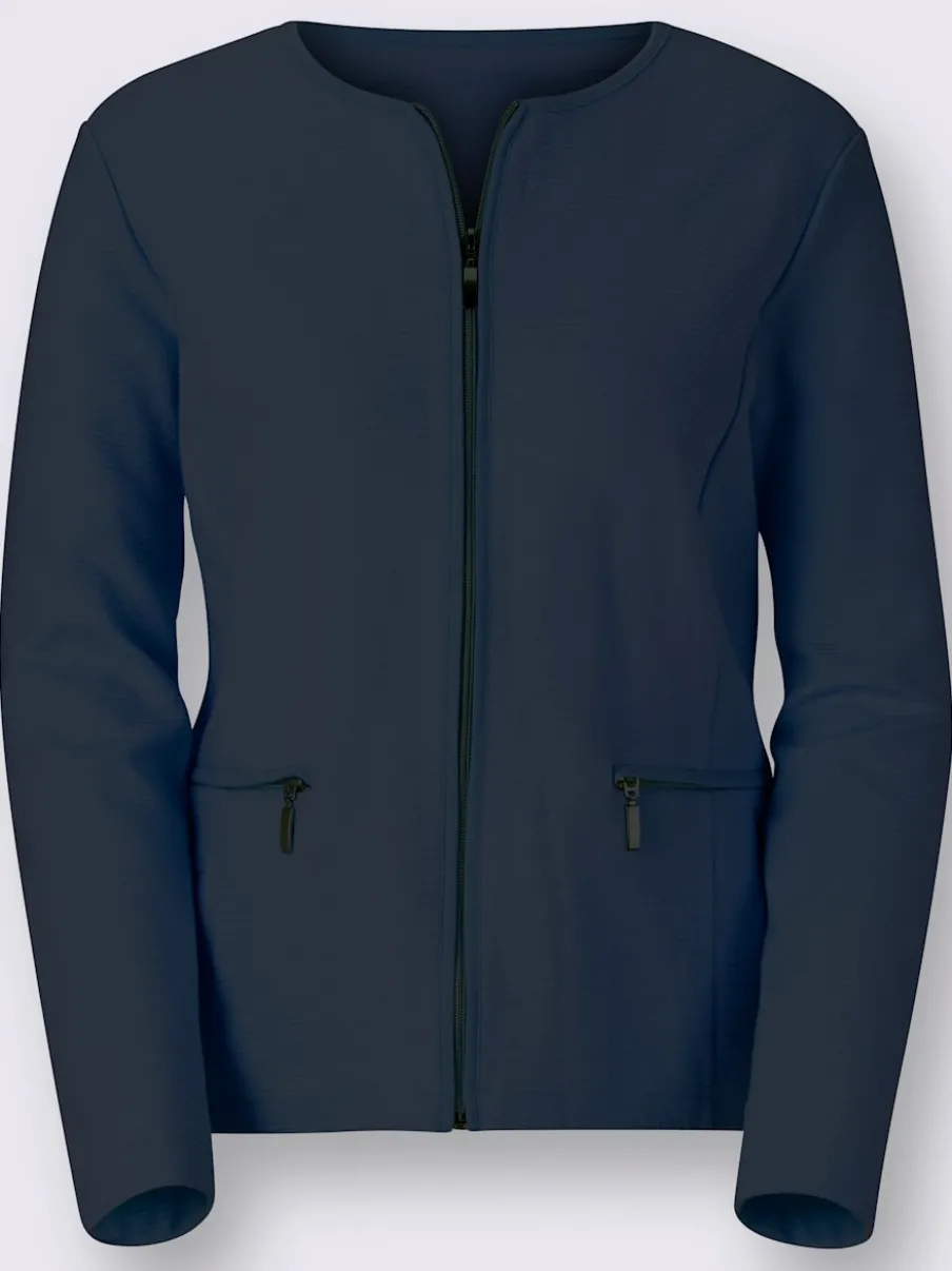 Veste légère en jersey avec finitions soignées et poches.