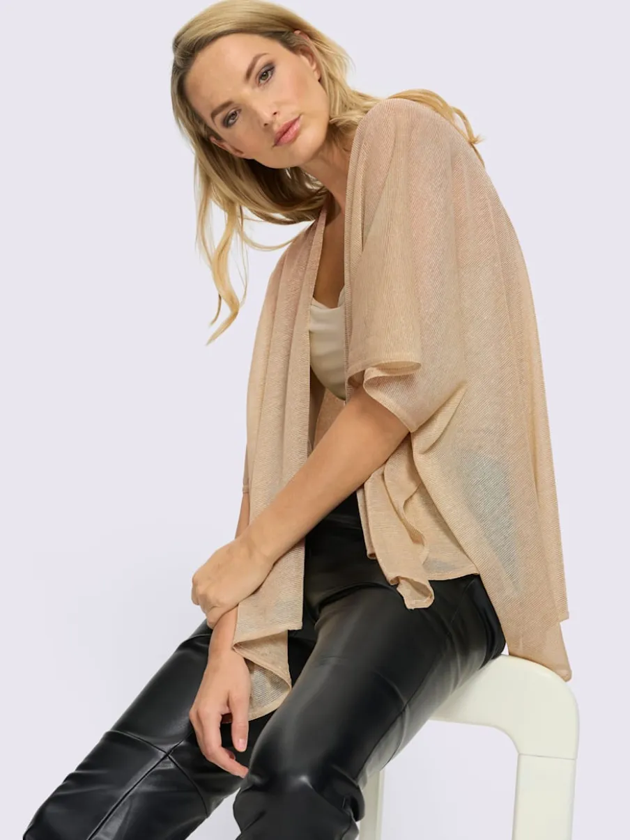 Veste légère en style cape avec mancherons et fentes latérales