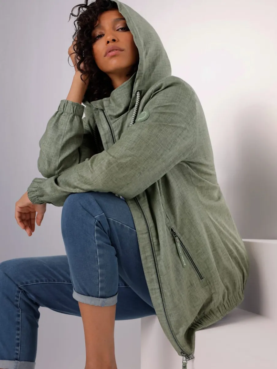 Veste légère en viscose avec capuche et poches sécurisées