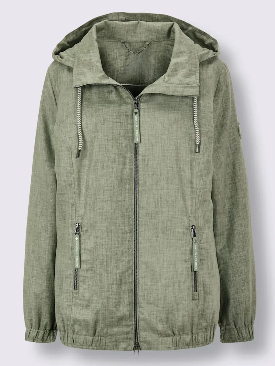 Veste légère en viscose avec capuche et poches sécurisées