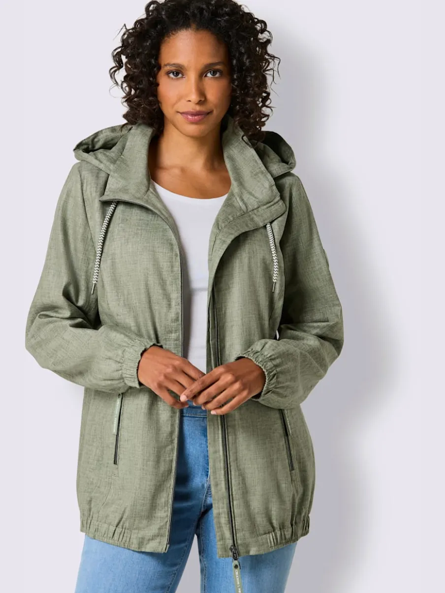 Veste légère en viscose avec capuche et poches sécurisées