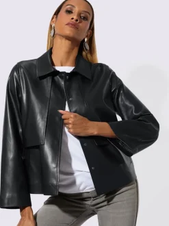Veste légère imitation cuir souple