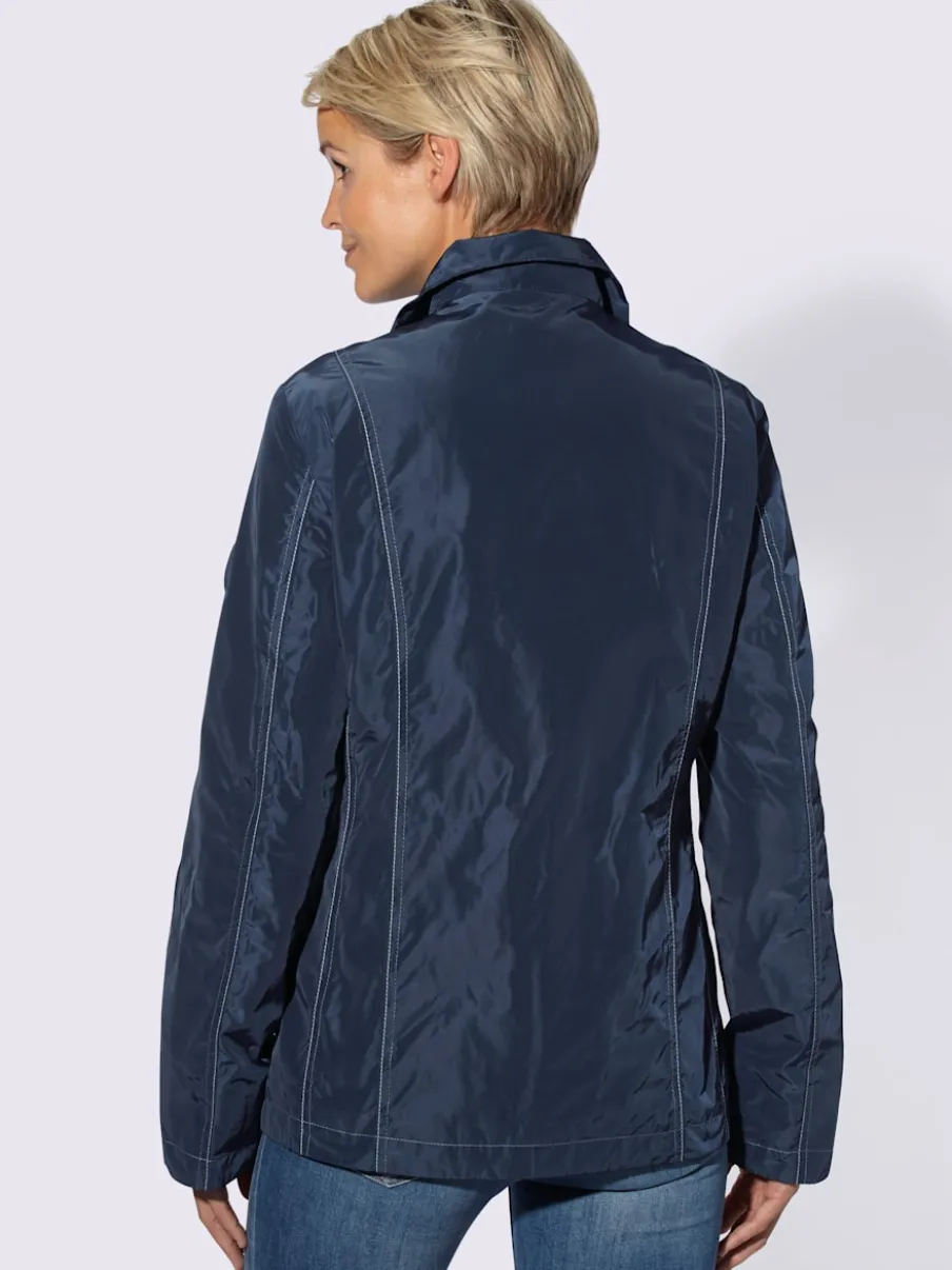 Veste légère mi-saison avec col transformable et zips