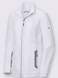 Veste légère mi-saison avec col transformable et zips