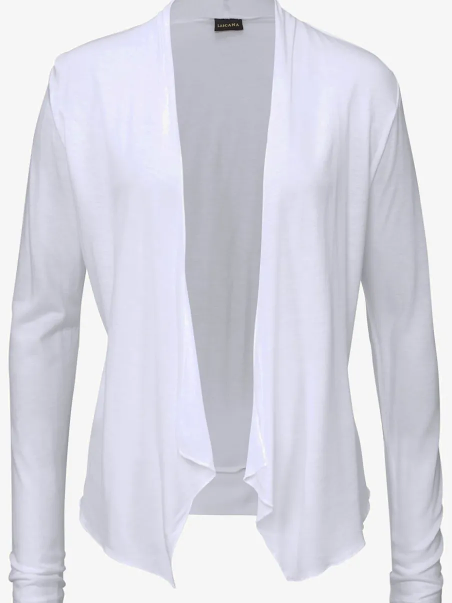 Veste légère à nouer avec manches longues et col ouvert