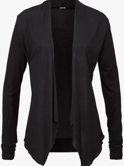 Veste légère à nouer avec manches longues et col ouvert