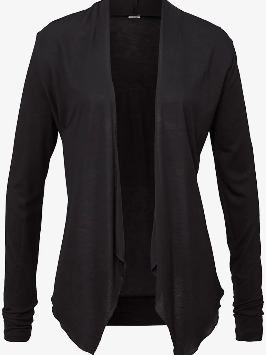 Veste légère à nouer avec manches longues et col ouvert