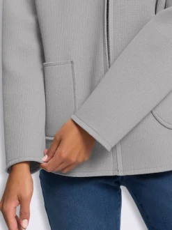 Veste légère structure côtelée douce