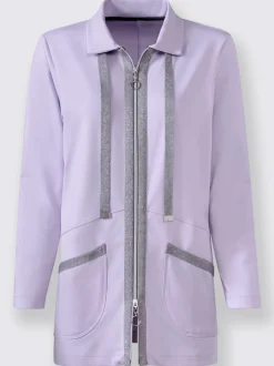 Veste légère style sport avec col à revers modale