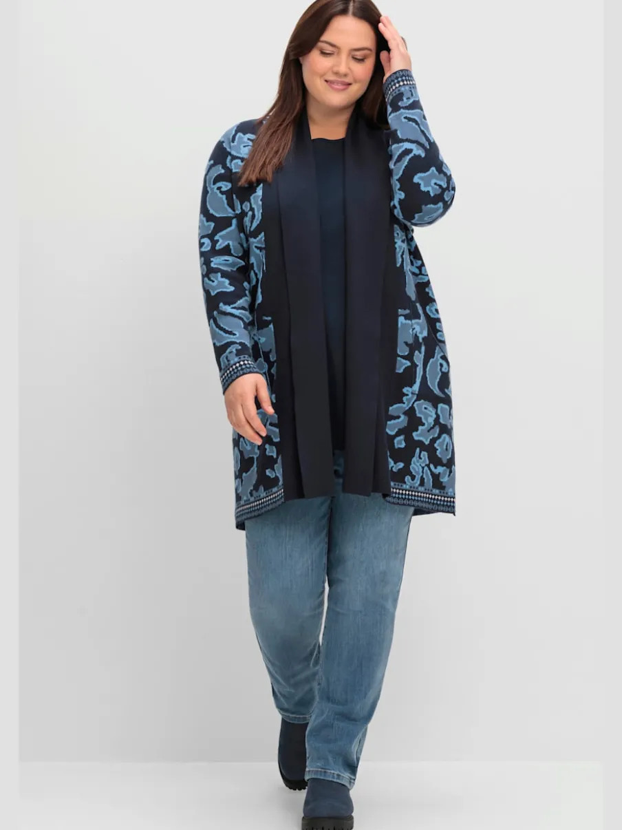 Veste longue en tricot