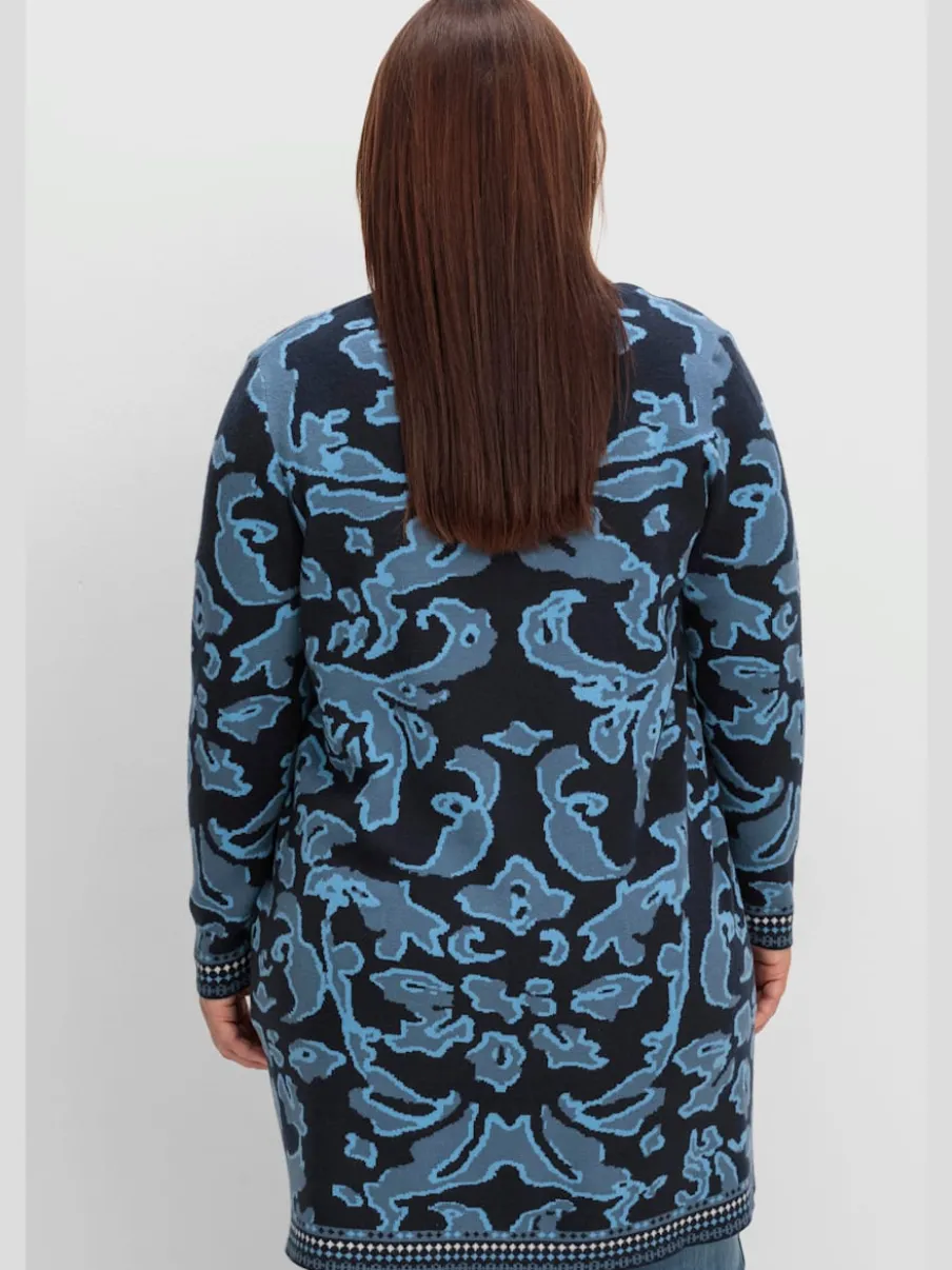 Veste longue en tricot