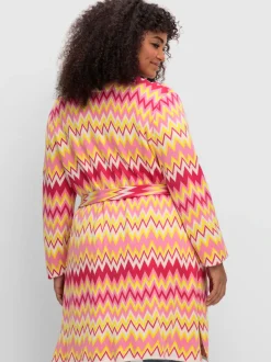 Veste longue en tricot