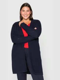 Veste longue en tricot