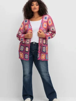 Veste longue en tricot affine les hanches
