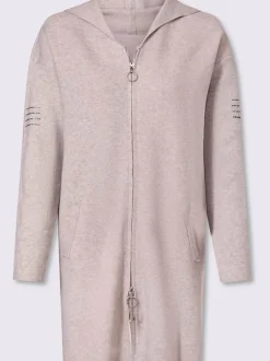 Veste longue en tricot avec petites pierres brillantes fantaisie