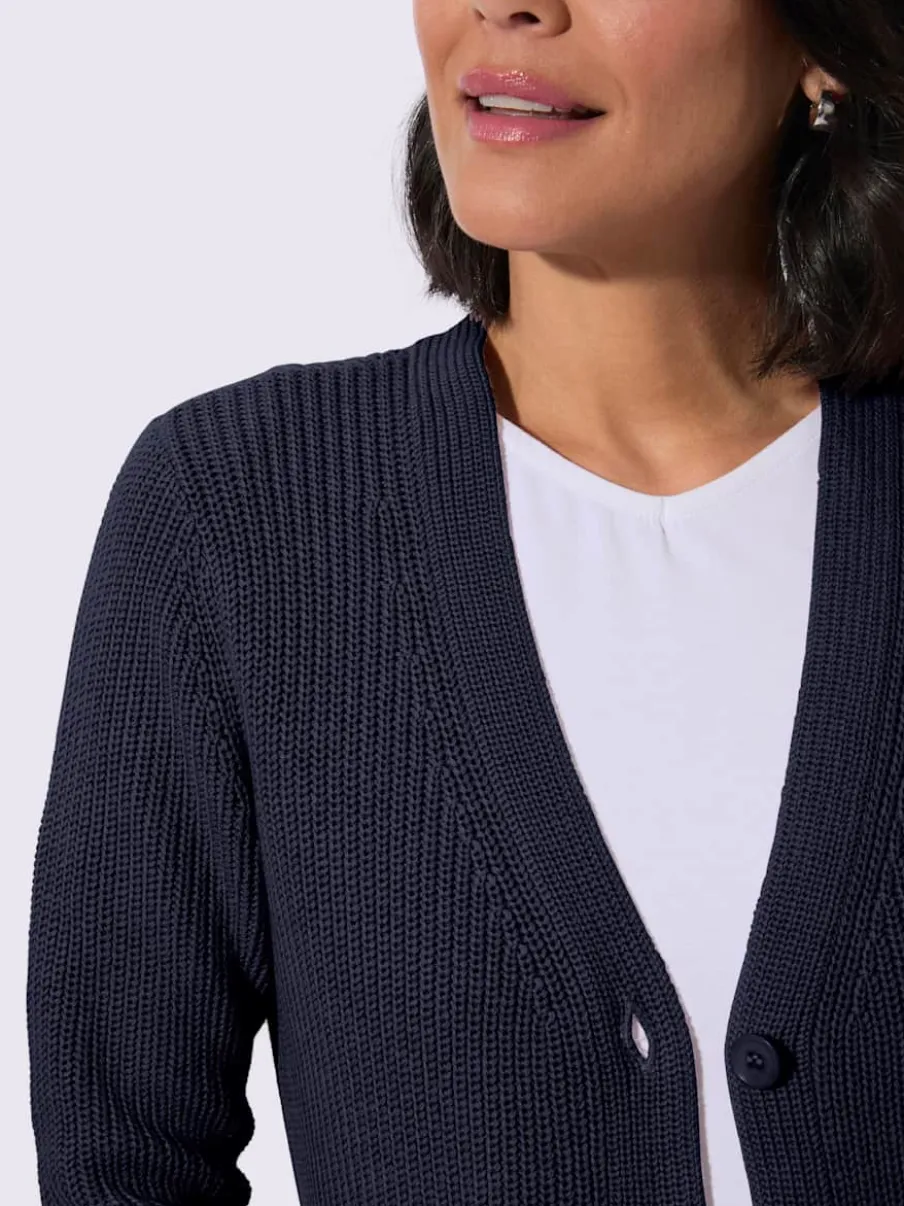 Veste longue en tricot 50% coton