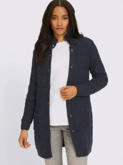 Veste longue en tricot jolie structure tricot