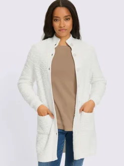 Veste longue en tricot jolie structure tricot
