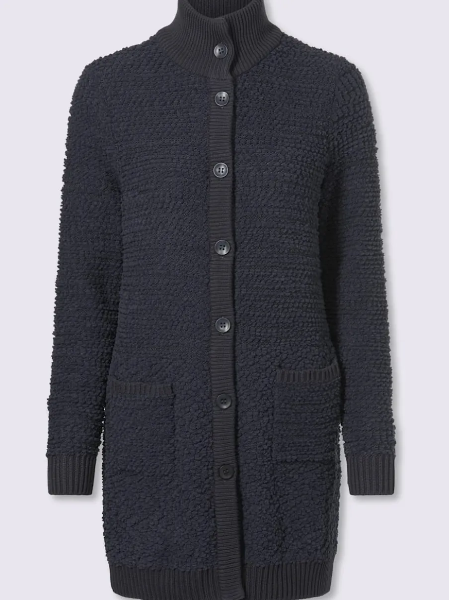 Veste longue en tricot jolie structure tricot