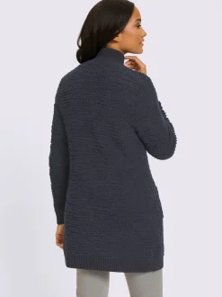 Veste longue en tricot jolie structure tricot
