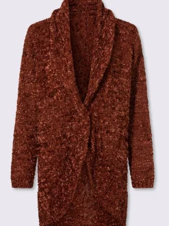 Veste longue en tricot superbe motif tricoté