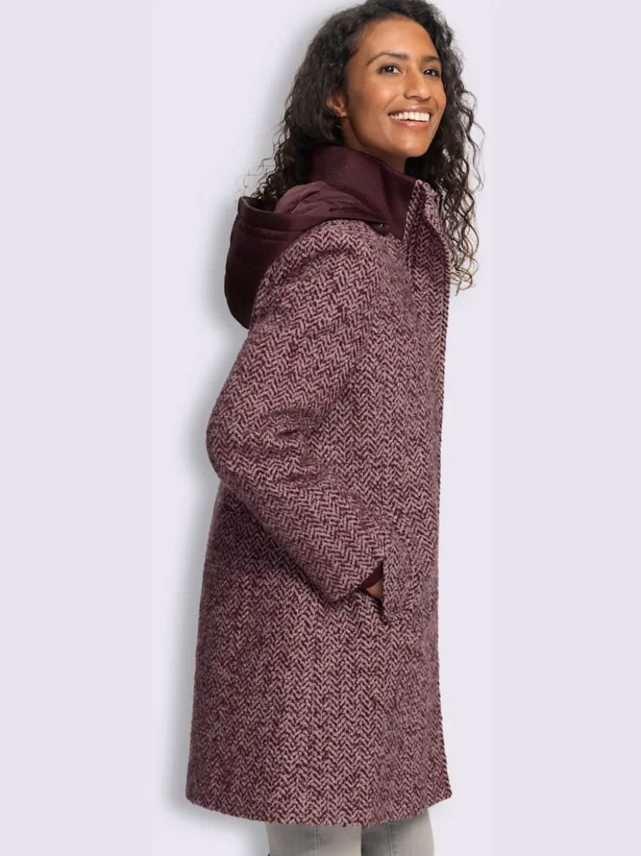 Veste longue qualité bouclé tendance