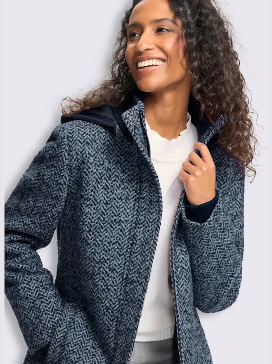 Veste longue qualité bouclé tendance