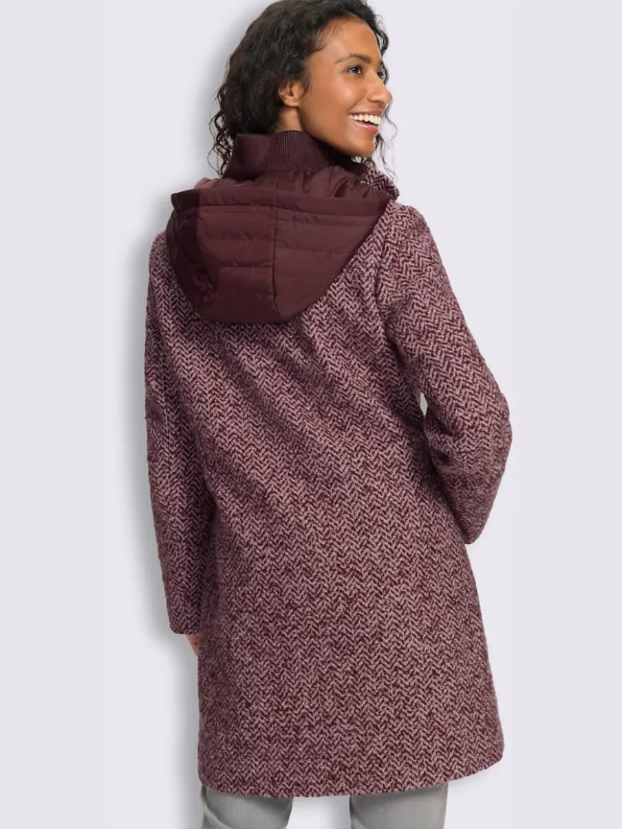 Veste longue qualité bouclé tendance