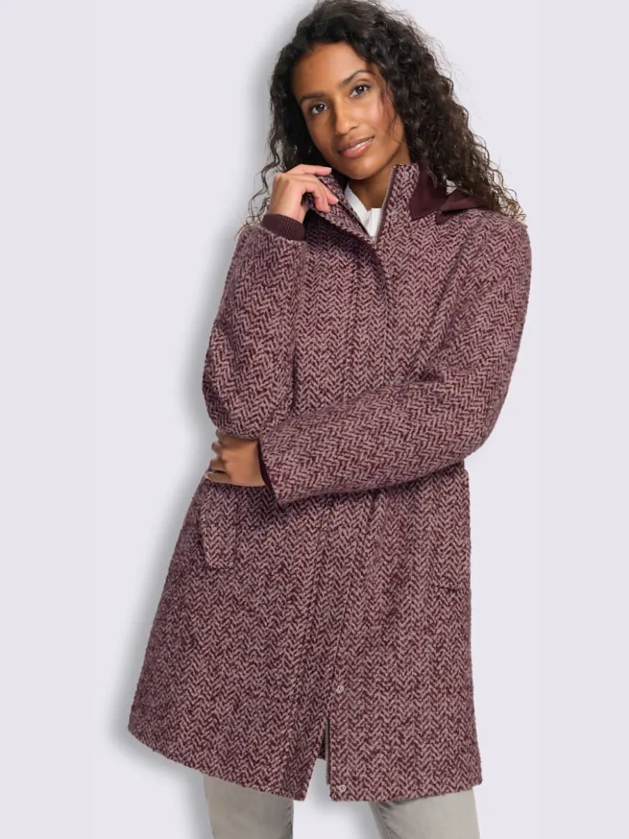 Veste longue qualité bouclé tendance