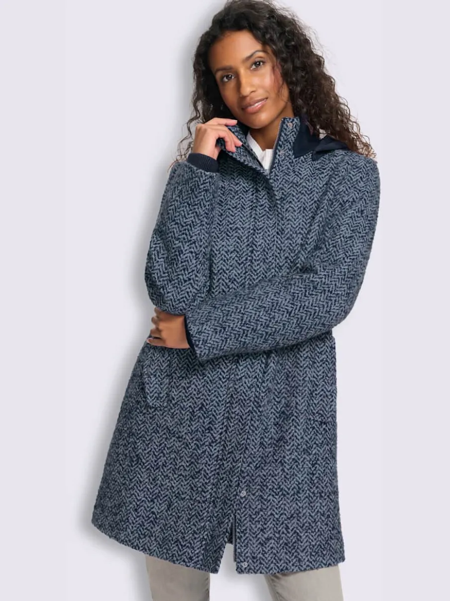 Veste longue qualité bouclé tendance