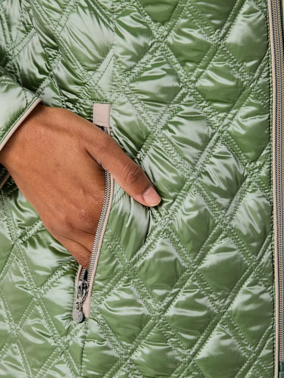 Veste matelassée en duvet avec manches amovibles et poches zippées