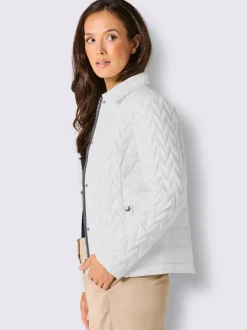 Veste matelassée légère avec collier structuré et boutons