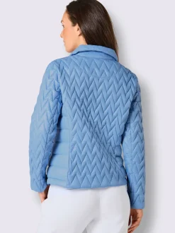 Veste matelassée légère avec collier structuré et boutons