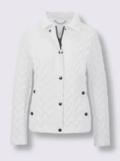Veste matelassée légère avec collier structuré et boutons
