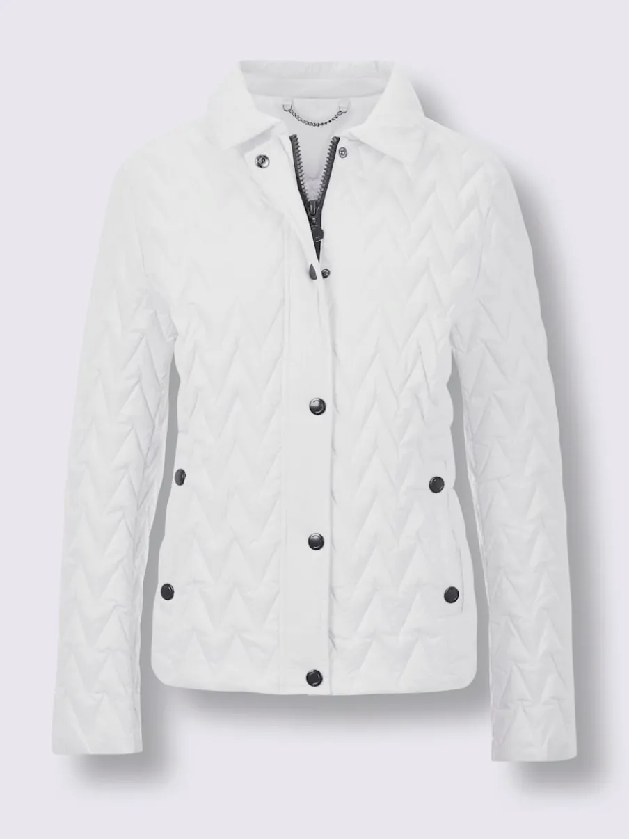 Veste matelassée légère avec collier structuré et boutons