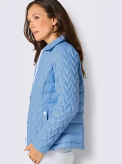 Veste matelassée légère avec collier structuré et boutons