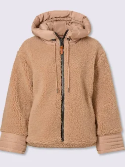 Veste mélange de matières tendance