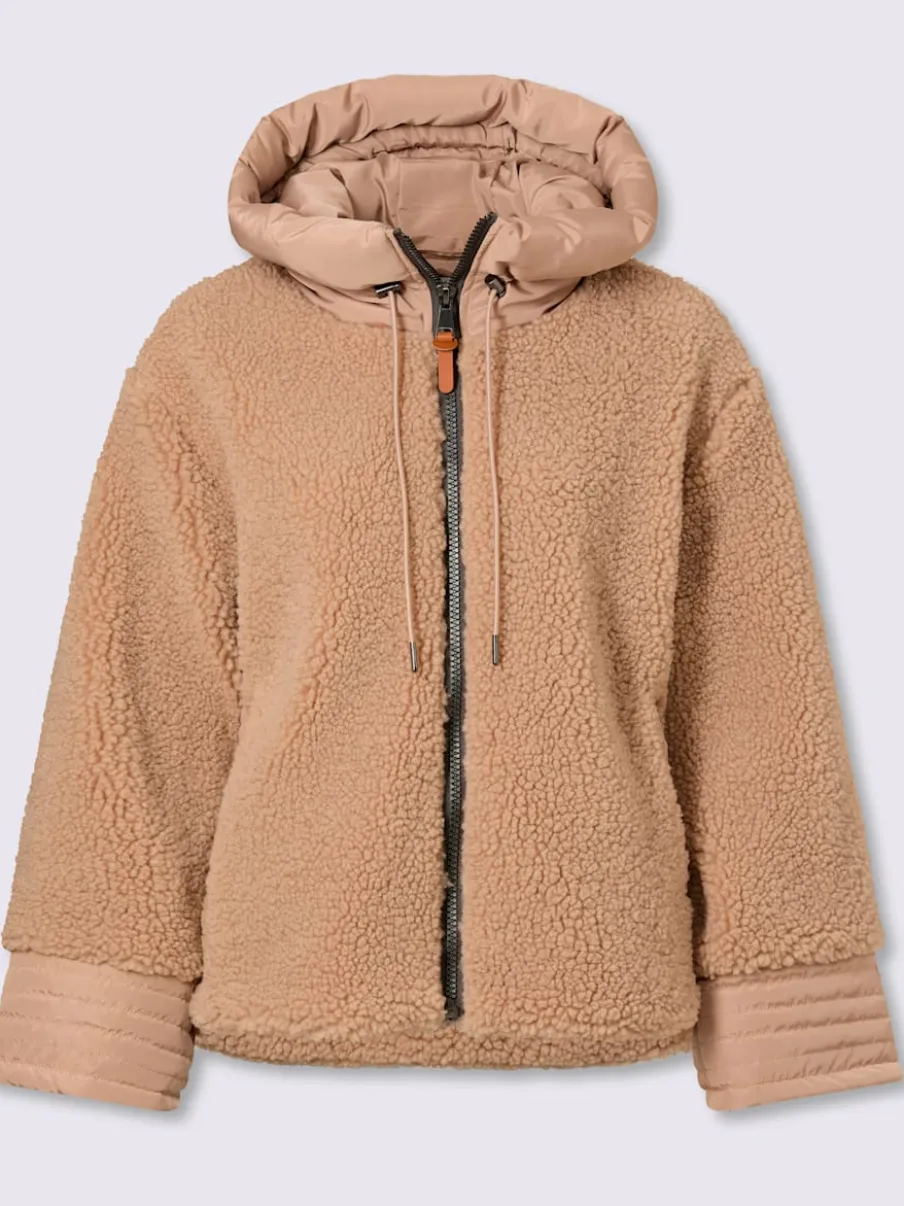 Veste mélange de matières tendance