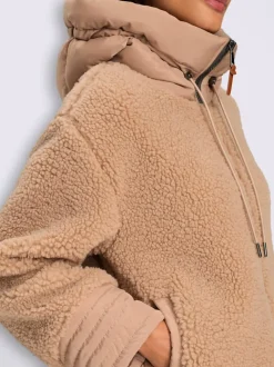 Veste mélange de matières tendance