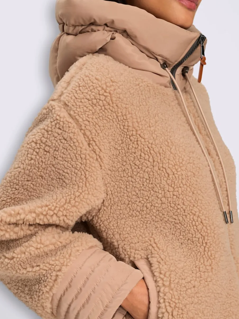 Veste mélange de matières tendance