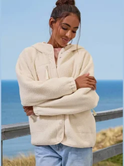 Veste polaire ample avec capuche
