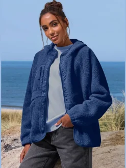 Veste polaire ample avec capuche