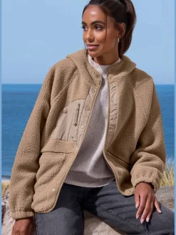 Veste polaire ample avec capuche