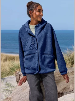 Veste polaire ample avec capuche