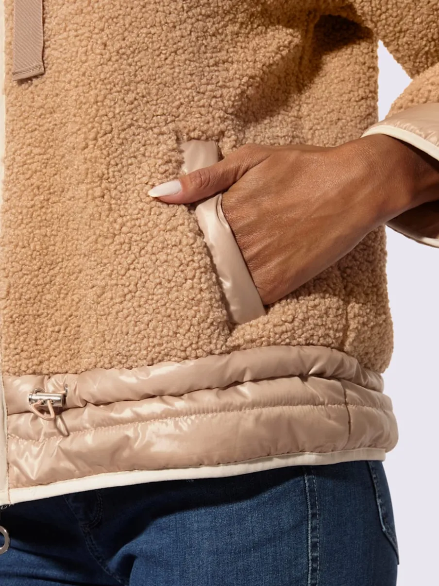 Veste polaire avec capuche amovible et manches longues