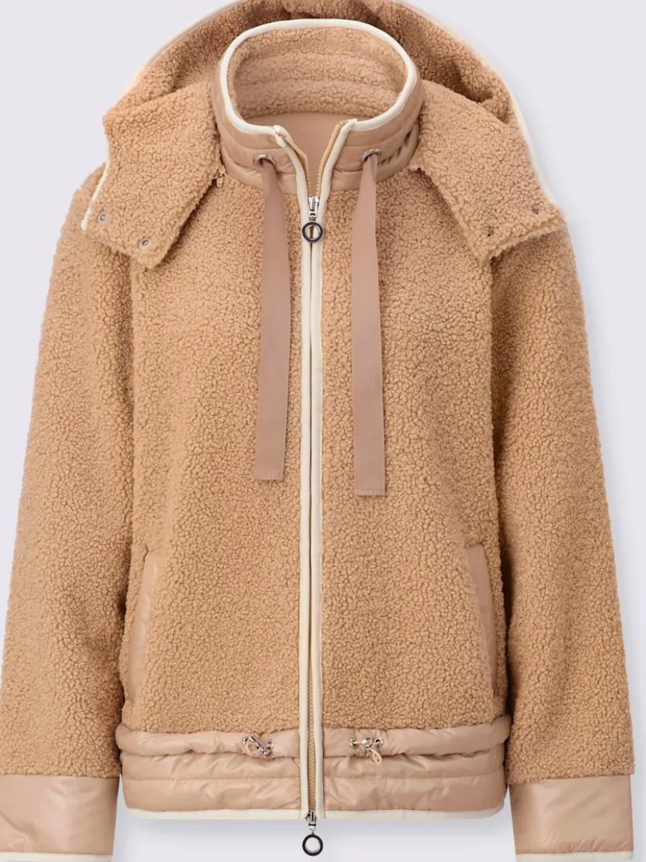 Veste polaire avec capuche amovible et manches longues