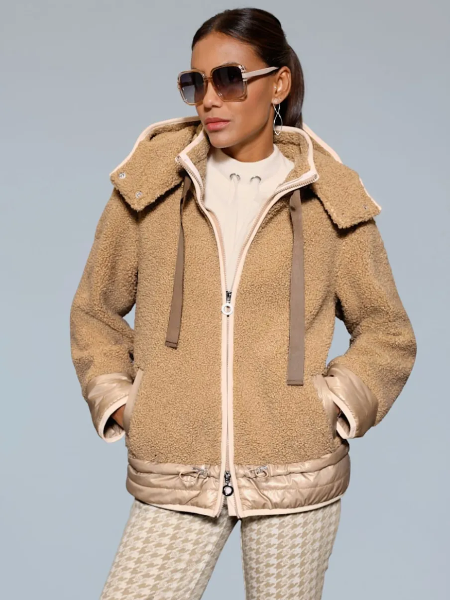 Veste polaire avec capuche amovible et manches longues