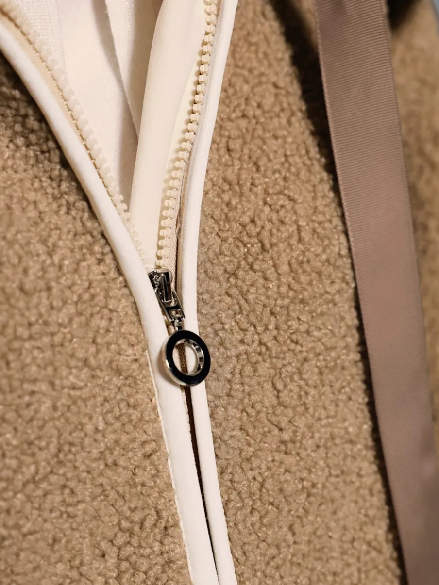 Veste polaire avec capuche amovible et manches longues