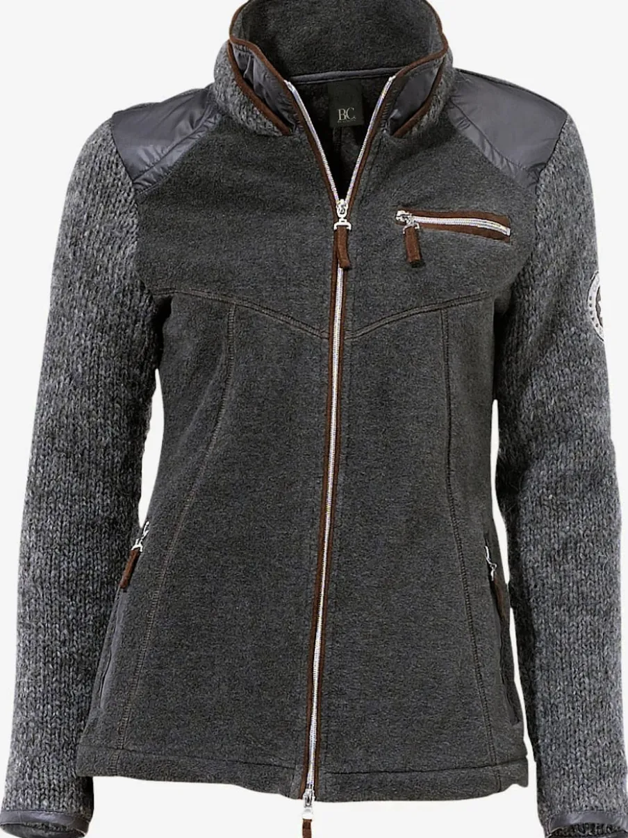 Veste polaire avec empiècements en tricot et poches