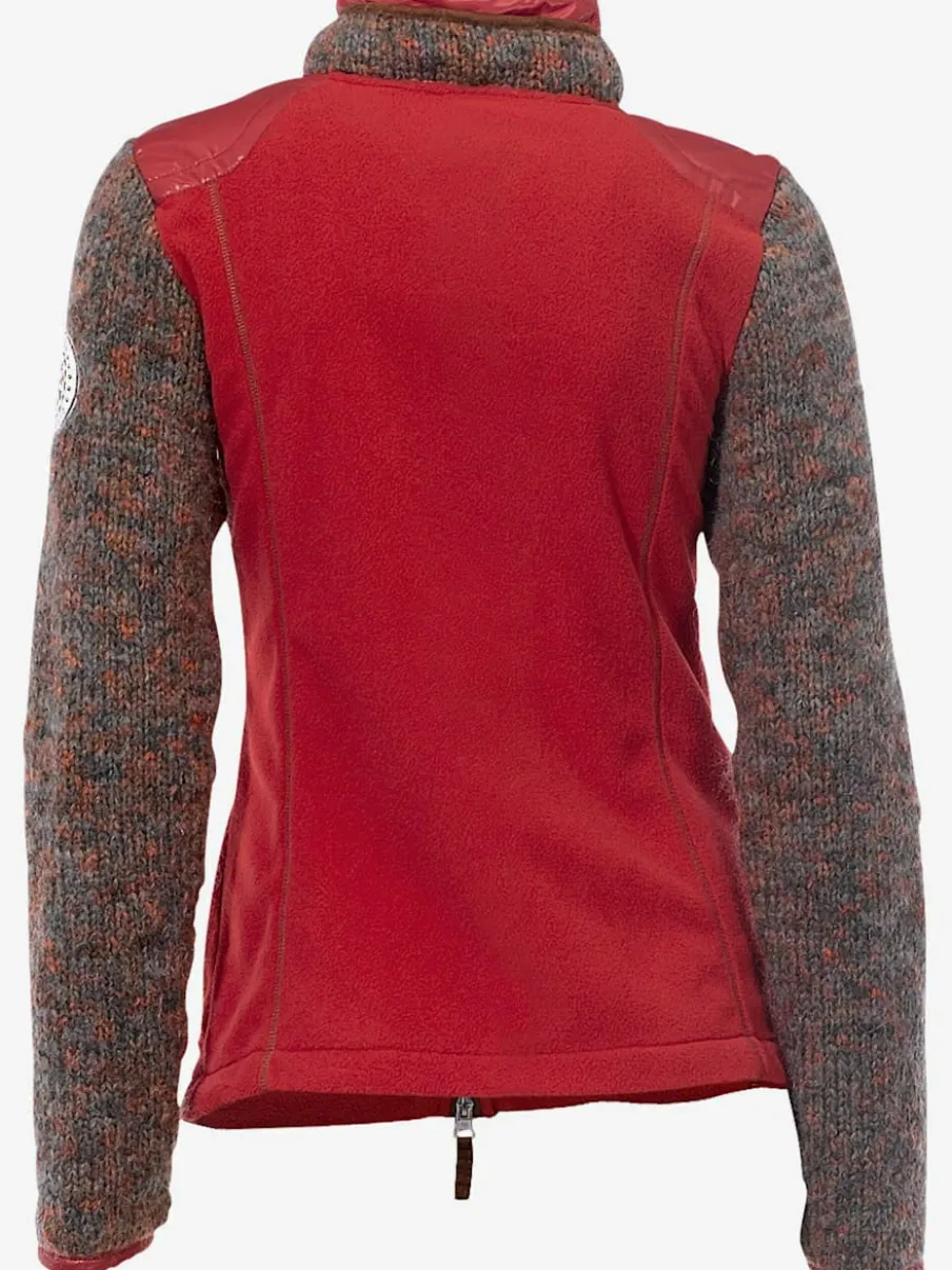 Veste polaire avec empiècements en tricot et poches